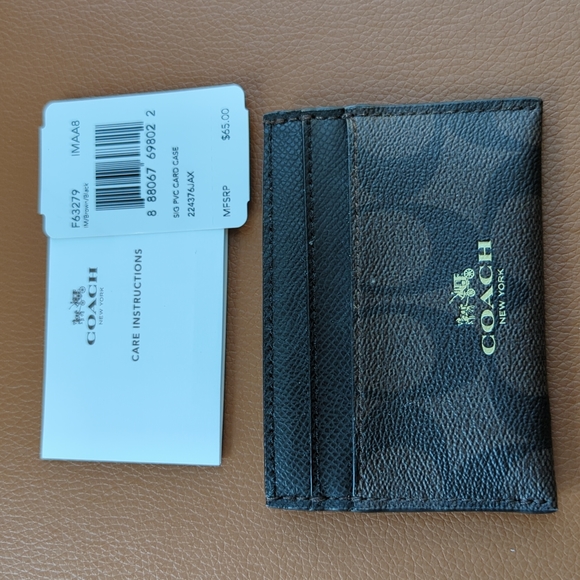 Coach Other - Coach Card Wallet Brown Coach Logo